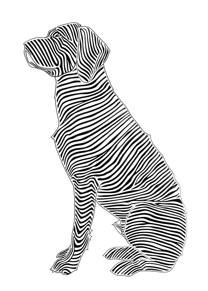 Lines art Dog art print by Justyna Jaszke for $57.95 CAD