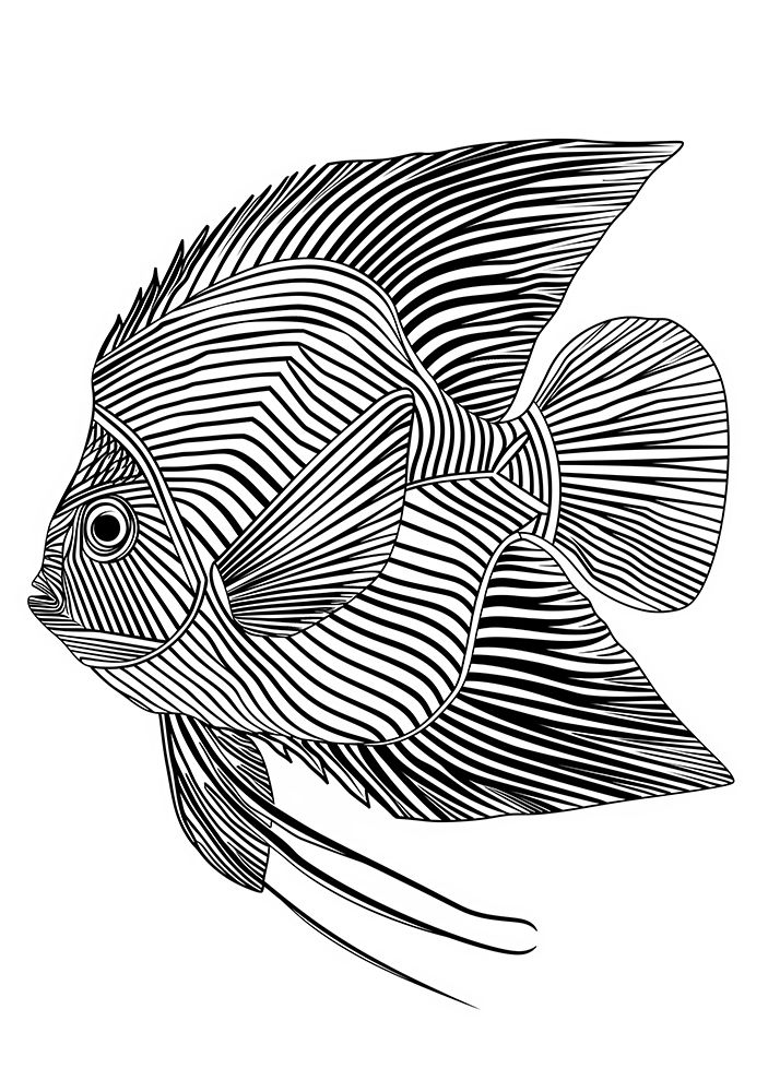 Lines art Fish art print by Justyna Jaszke for $57.95 CAD
