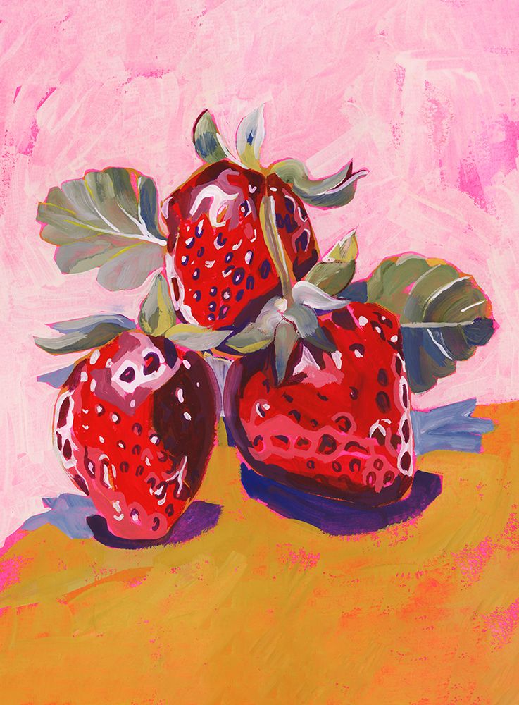 Fresh Paintainly Strawberries art print by Lucrecia Caporale for $57.95 CAD
