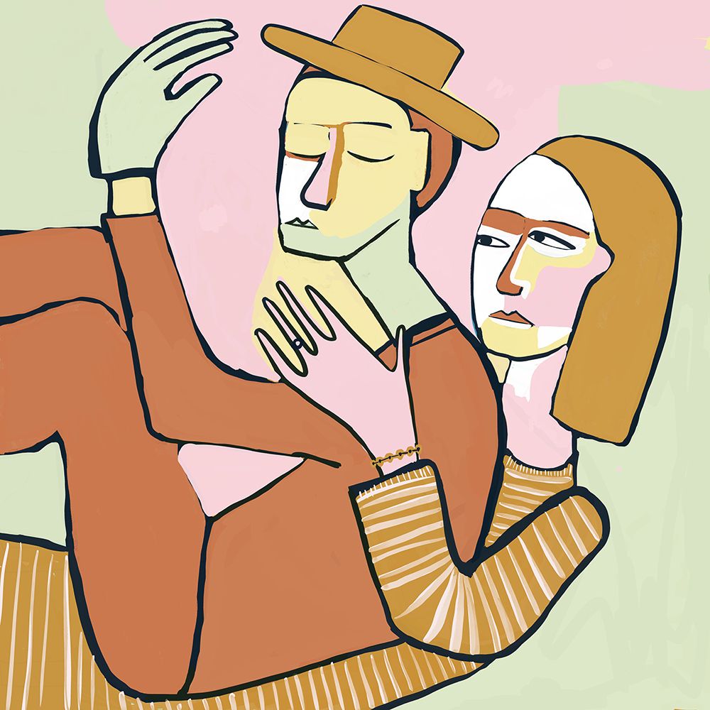 The couple art print by Sharyn Bursic for $57.95 CAD