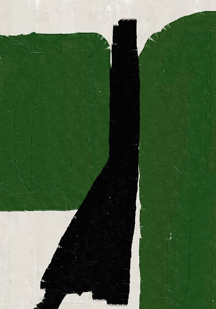 Green Black Oil Abstract art print by The Miuus Studio for $57.95 CAD