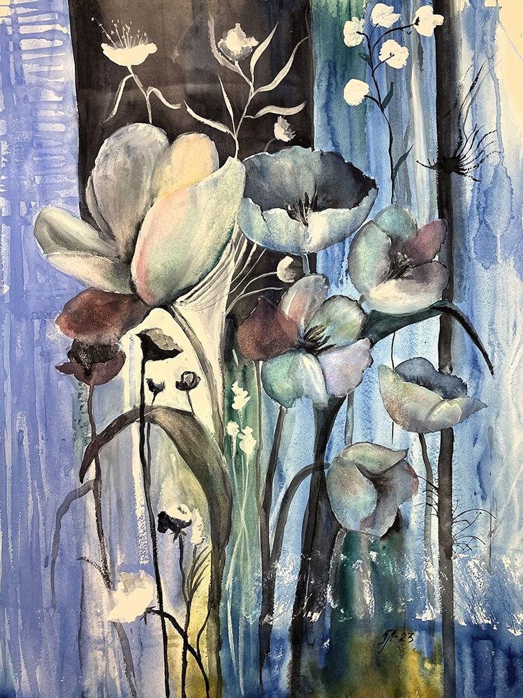 Blue mood art print by Tanya Lundmark for $57.95 CAD