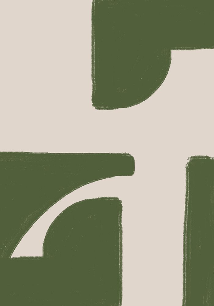 Green Beige Modern art print by The Miuus Studio for $57.95 CAD