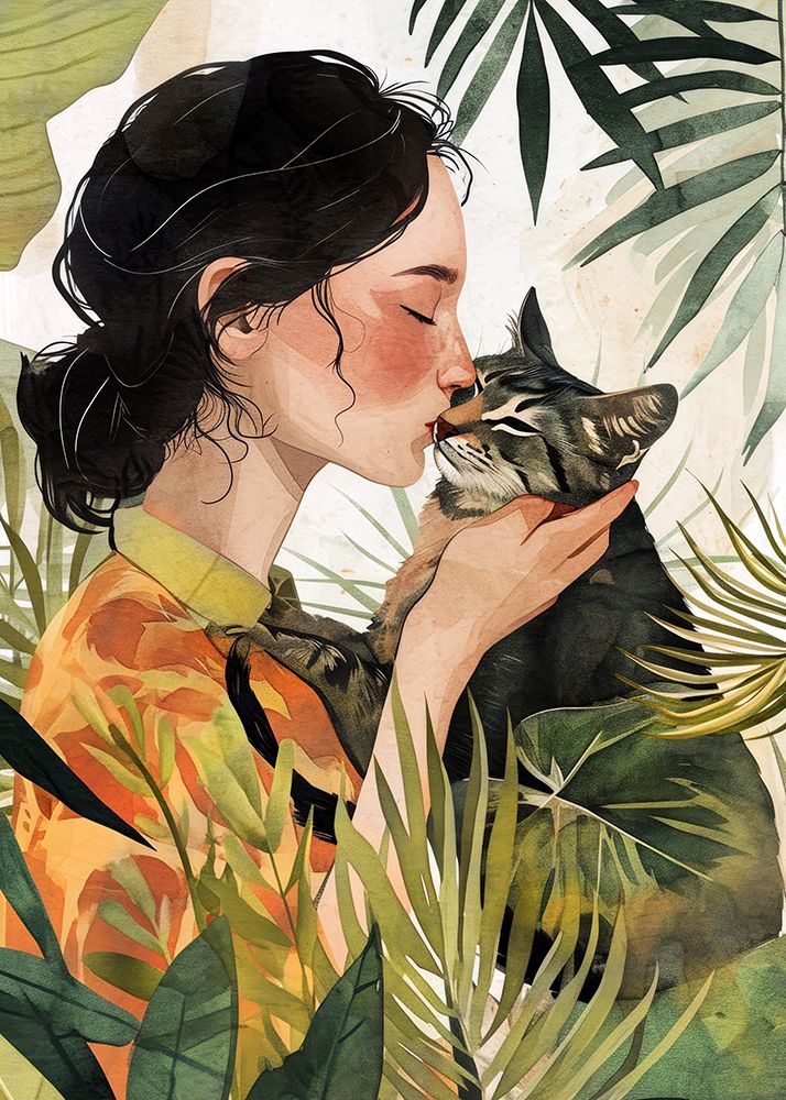 Kitty I Love You 4 art print by Justyna Jaszke for $57.95 CAD
