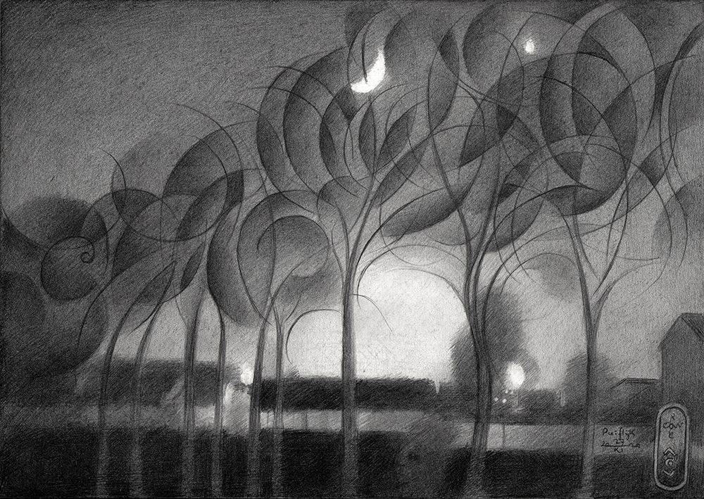 Crescent Moon Night art print by Corne Akkers for $57.95 CAD