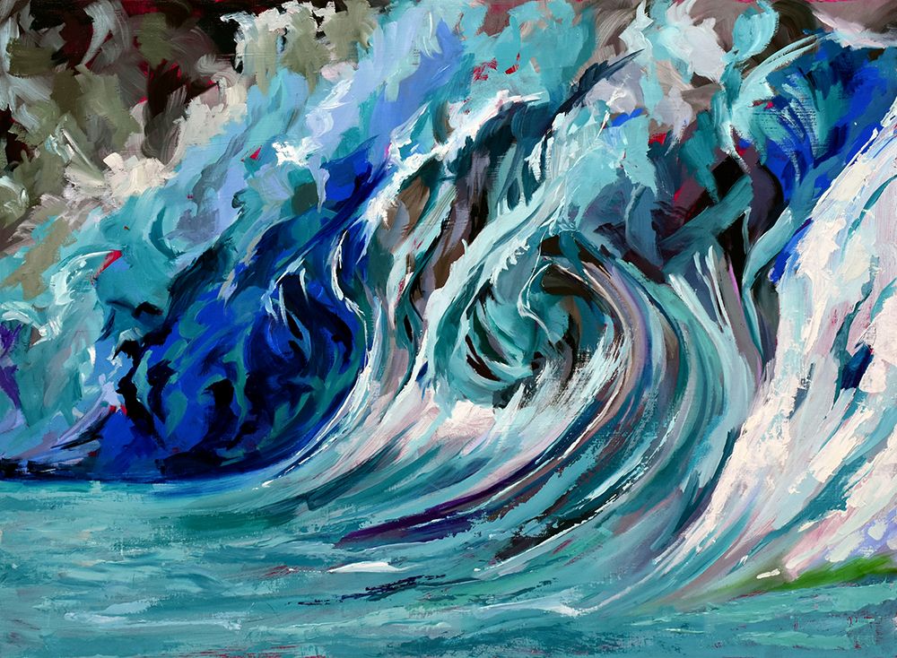 Blue Wawe art print by Maxine Shore for $57.95 CAD