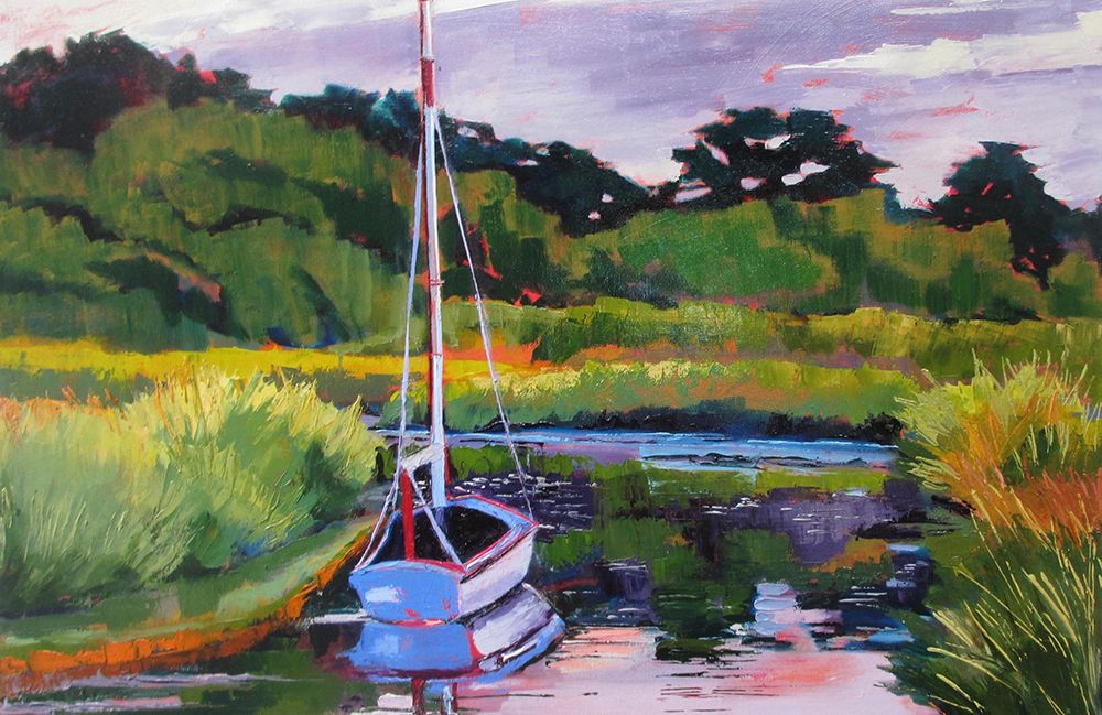 Boat In Little Pleasant Bay art print by Maxine Shore for $57.95 CAD