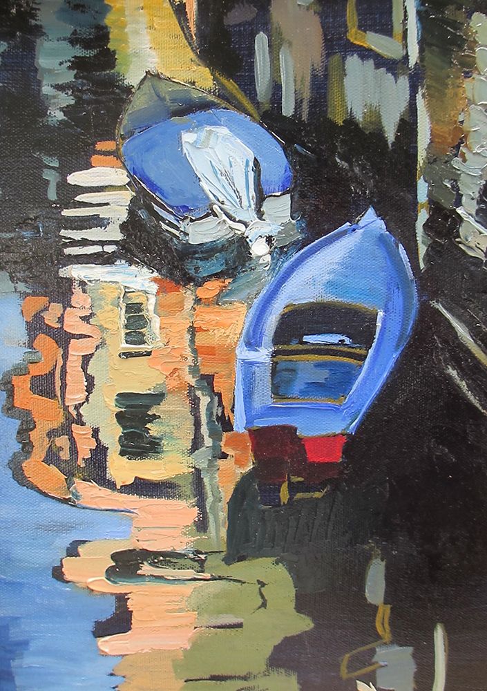 Boats On the Canal art print by Maxine Shore for $57.95 CAD