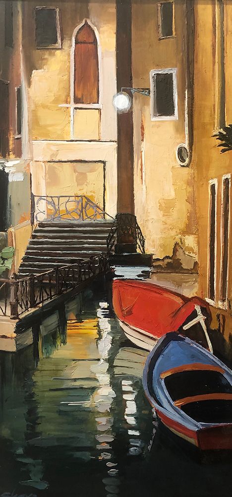 Canal At Night art print by Maxine Shore for $57.95 CAD