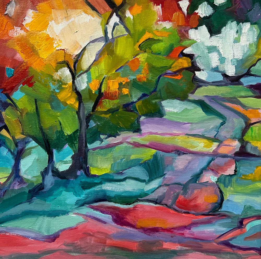 Colorful Path art print by Maxine Shore for $57.95 CAD