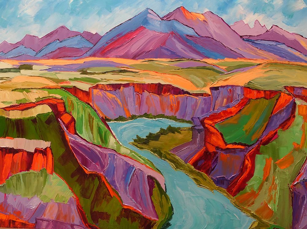 Colorful Sunset art print by Maxine Shore for $57.95 CAD