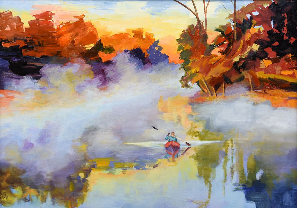Paddling In the Mist art print by Maxine Shore for $57.95 CAD