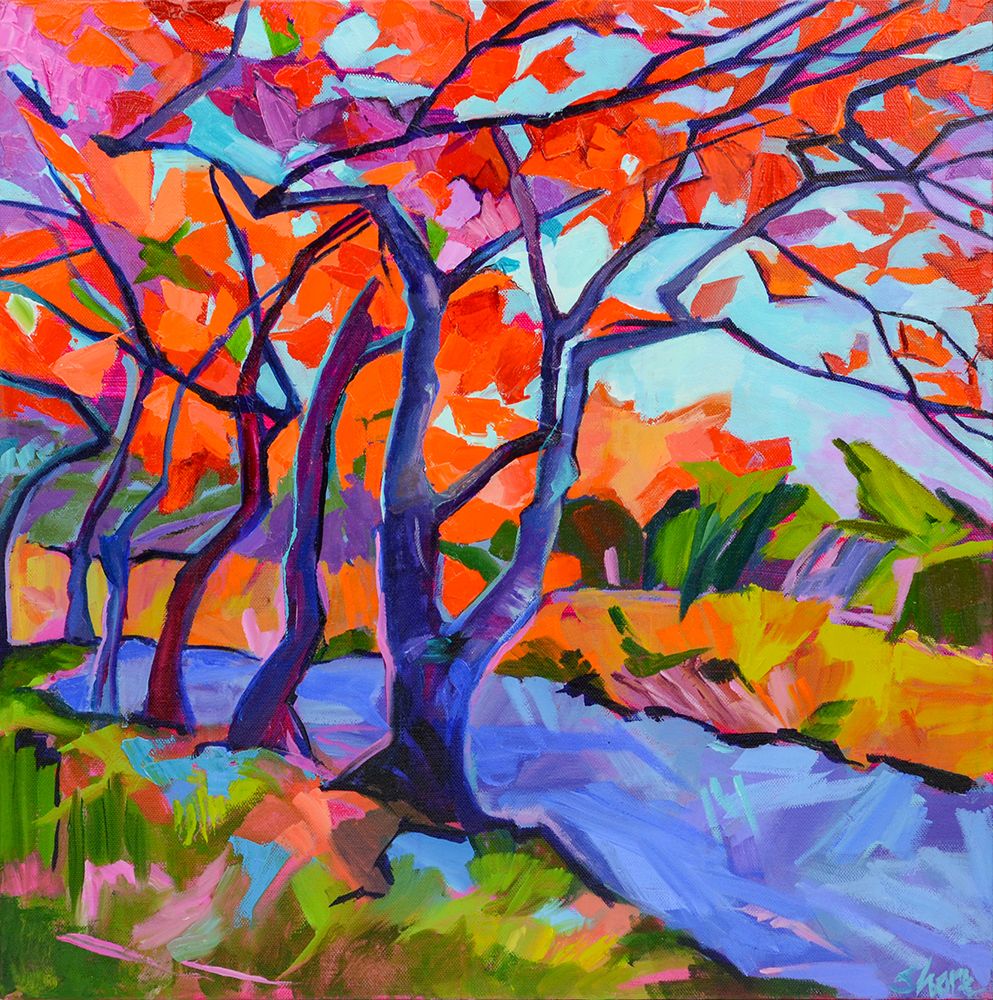 Red Trees art print by Maxine Shore for $57.95 CAD