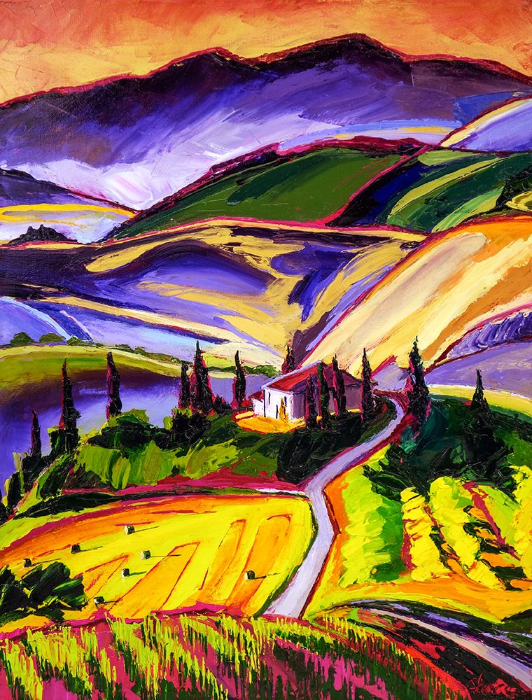 Tuscan Vineyard art print by Maxine Shore for $57.95 CAD