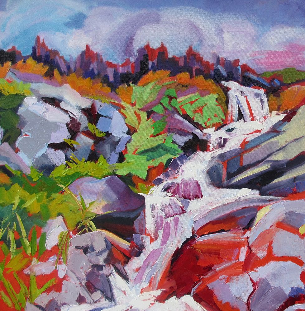 Waterfall art print by Maxine Shore for $57.95 CAD