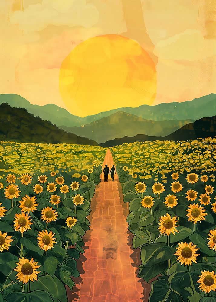 Sunflower Plantation art print by Andreas Magnusson for $57.95 CAD