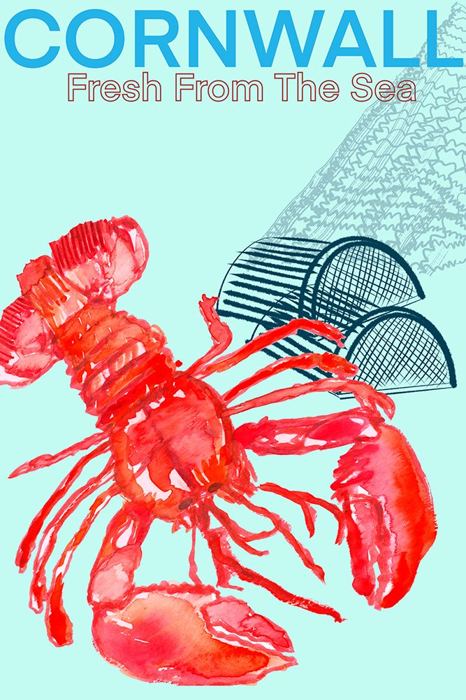 Cornwall Fresh From the Sea Poster art print by cartissi for $57.95 CAD