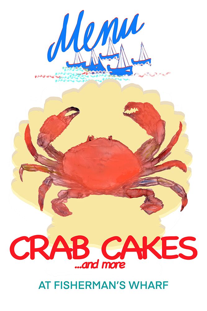 Crabcakes Poster art print by cartissi for $57.95 CAD