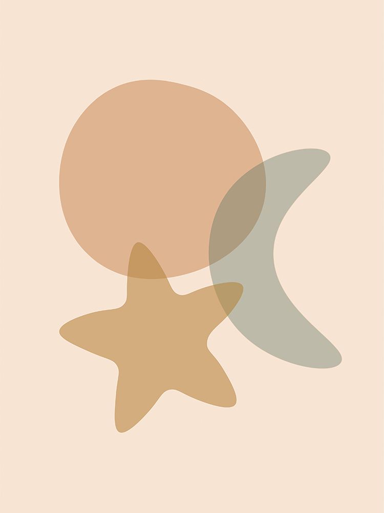 Sun Moon Stars Neutral art print by Natasha Playell for $57.95 CAD
