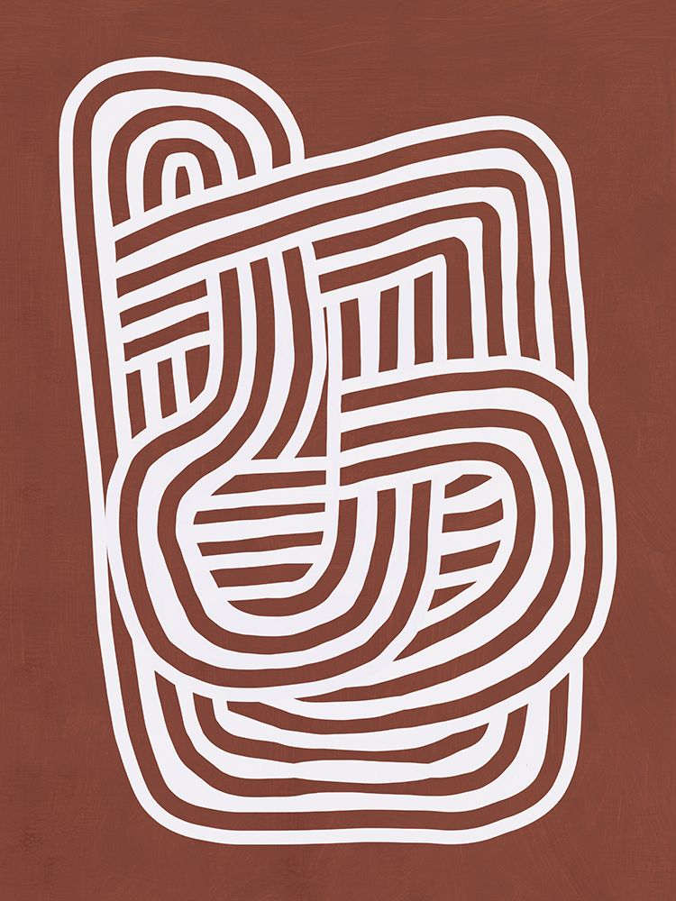 Line art Sculpt in umber 03 art print by Little Dean for $57.95 CAD