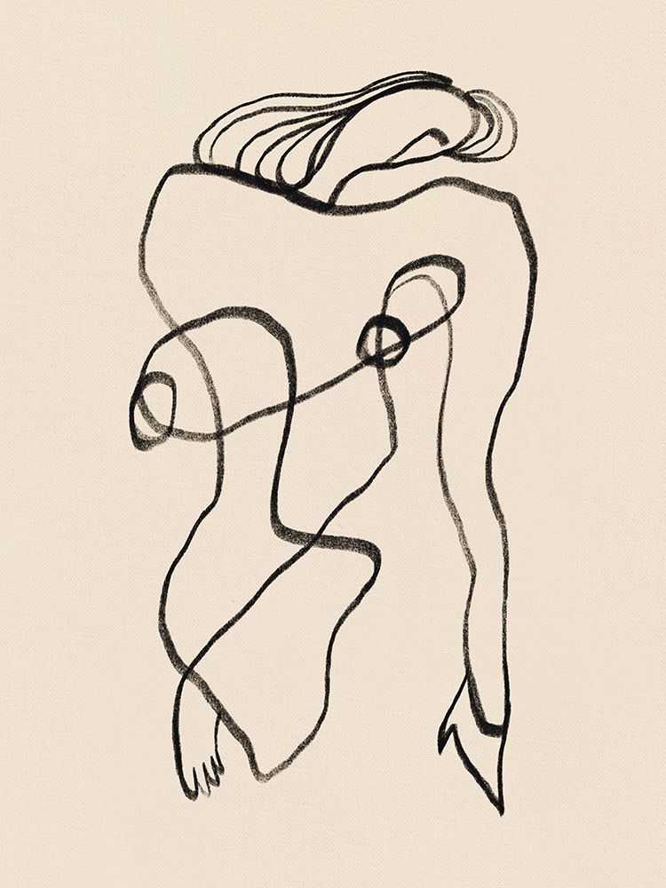 Line art nude surrealism art print by Little Dean for $57.95 CAD
