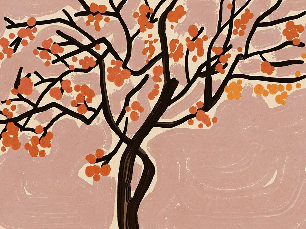 Peach blossom art print by Little Dean for $57.95 CAD
