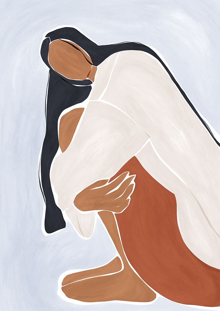 Woman Embracing Herself Print By Ivy Green Illustrations art print by Ivy Green Illustrations for $57.95 CAD