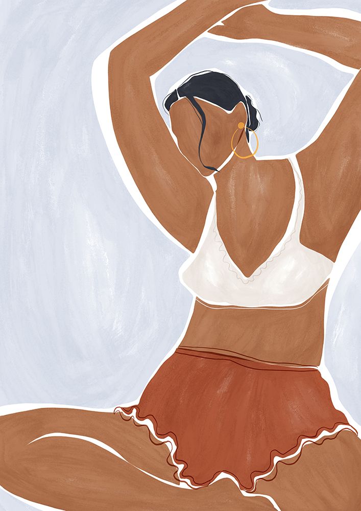 Woman Doing Yoga In Bikini Print By Ivy Green Illustrations art print by Ivy Green Illustrations for $57.95 CAD