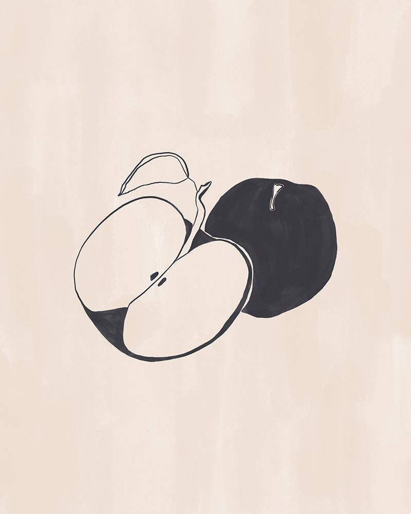 Apple Line Art Print By Ivy Green Illustrations 4 5 Ratio art print by Ivy Green Illustrations for $57.95 CAD