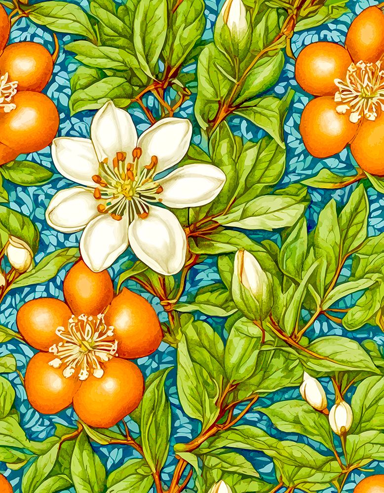Orange Blossom Nature Plant art print by Uma Gokhale for $57.95 CAD