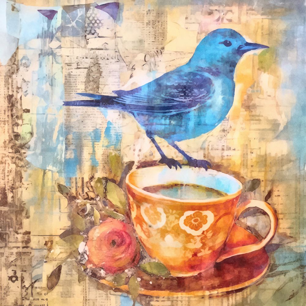 Birds Coffee Time art print by Andrea Haase for $57.95 CAD