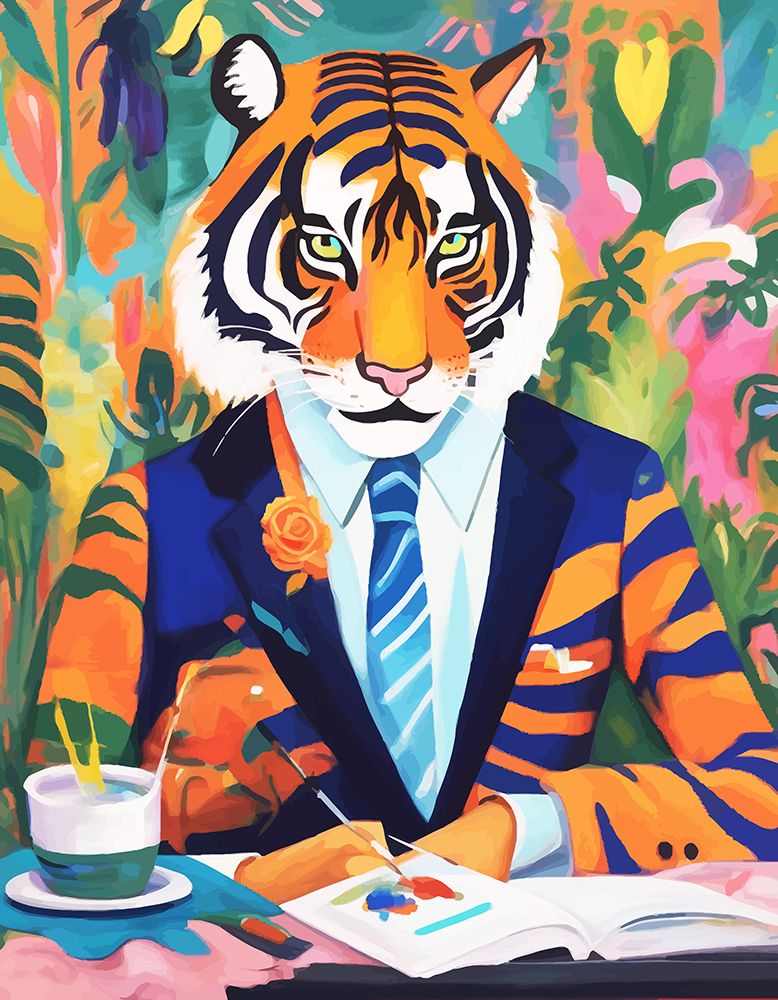 Tiger In a Suit art print by Uma Gokhale for $57.95 CAD