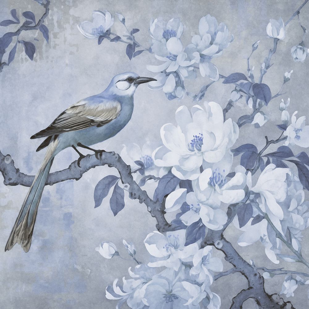 Spring Bird Romance Blue art print by Andrea Haase for $57.95 CAD
