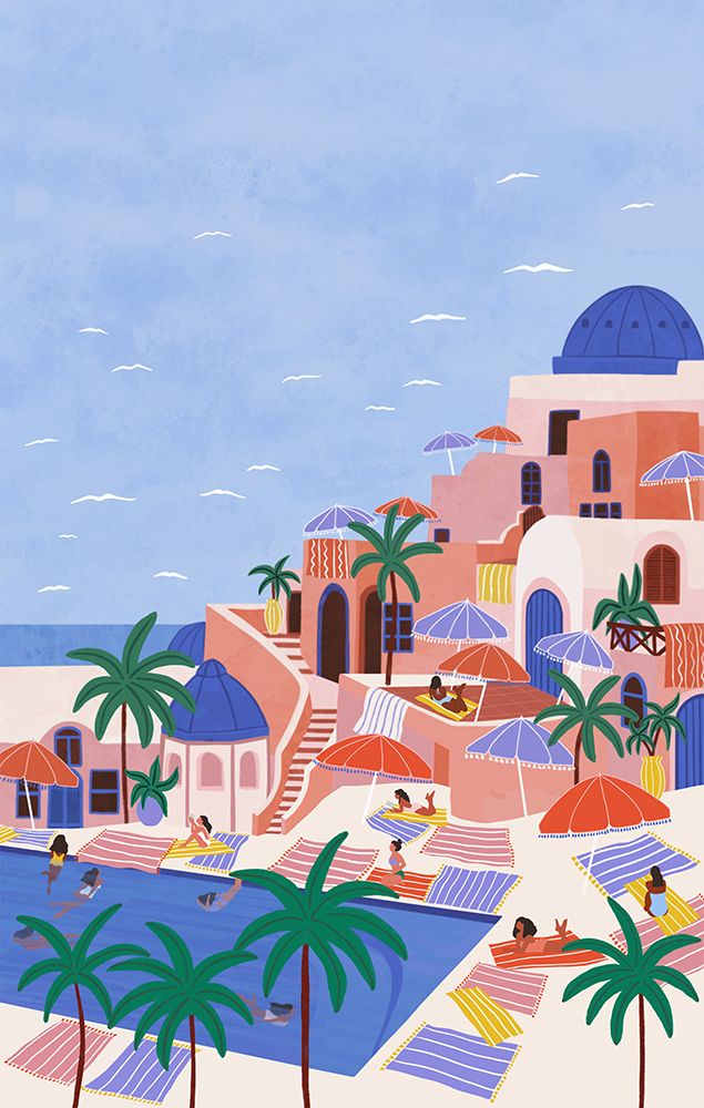 Summer Vacation art print by Ceyda Alasar for $57.95 CAD