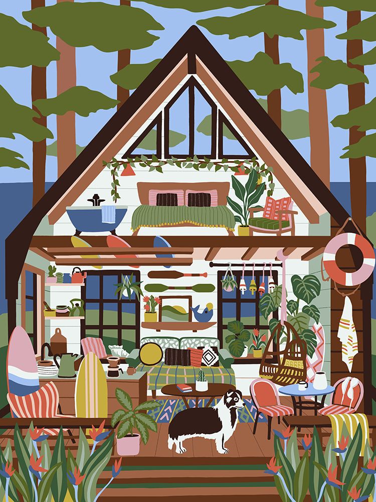 Surf Shack art print by Ceyda Alasar for $57.95 CAD