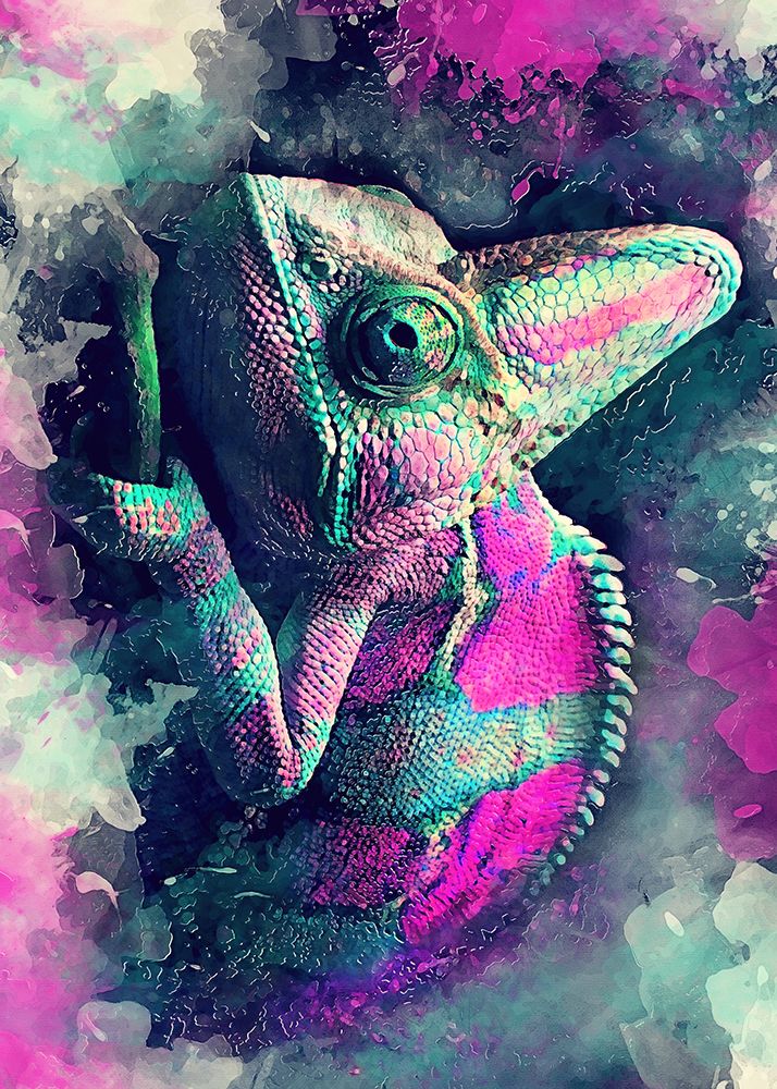 Chameleon1 animal art art print by Justyna Jaszke for $57.95 CAD