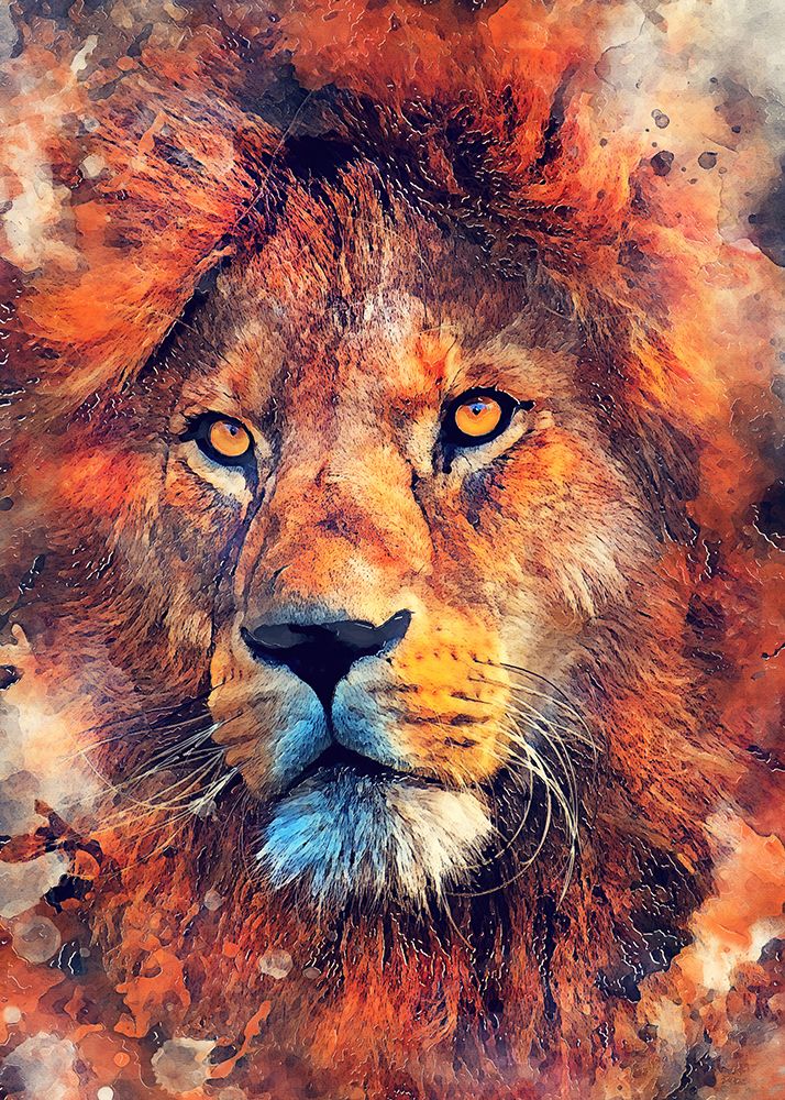 Lion animal art art print by Justyna Jaszke for $57.95 CAD