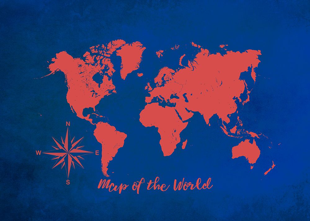 Map of the World (1) art print by Justyna Jaszke for $57.95 CAD