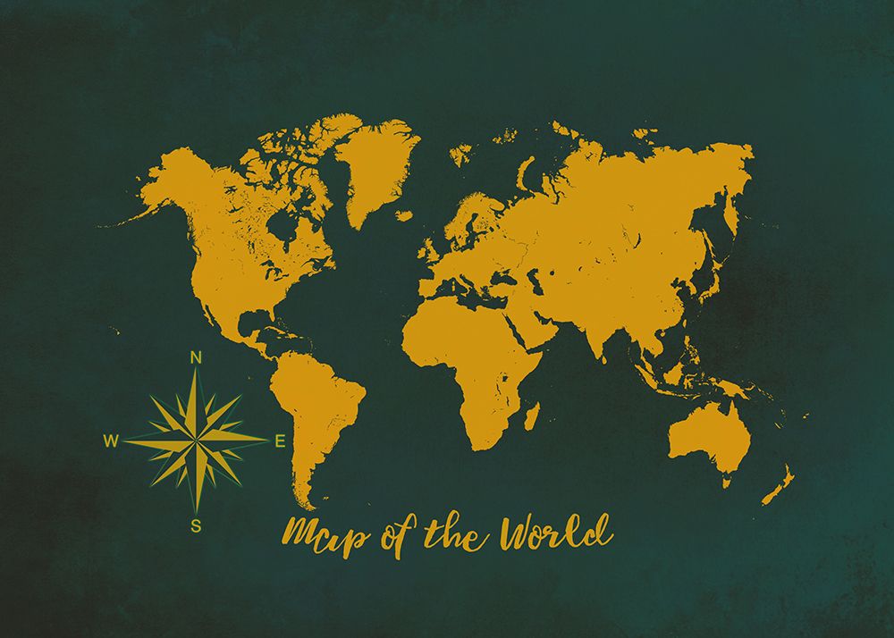 Map of the World (4) art print by Justyna Jaszke for $57.95 CAD