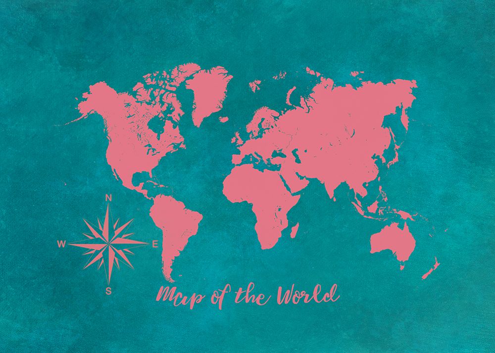 Map of the World (3) art print by Justyna Jaszke for $57.95 CAD