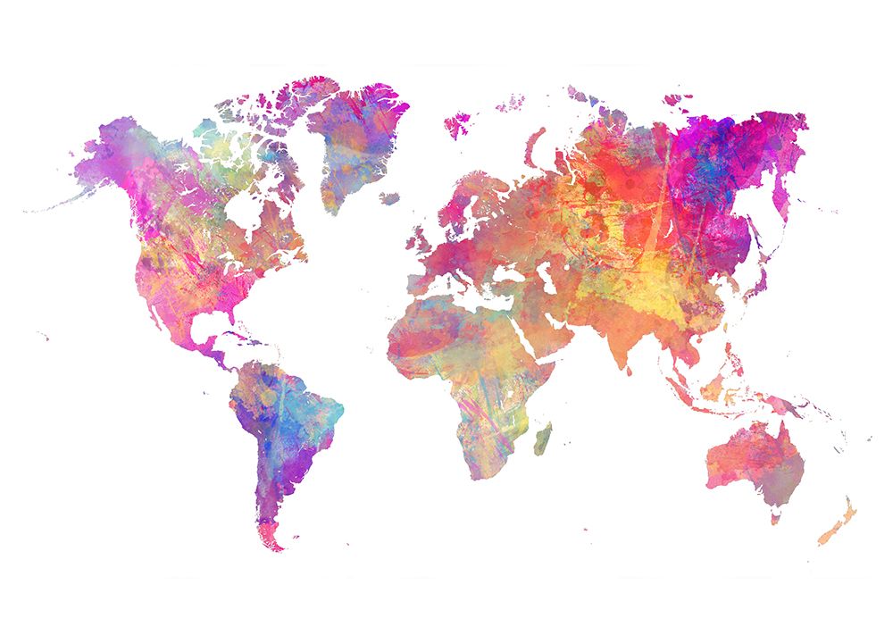 Map of the World (6) art print by Justyna Jaszke for $57.95 CAD