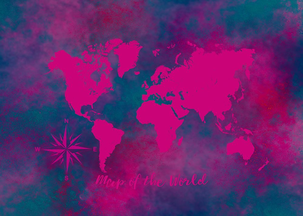 Map of the World (5) art print by Justyna Jaszke for $57.95 CAD