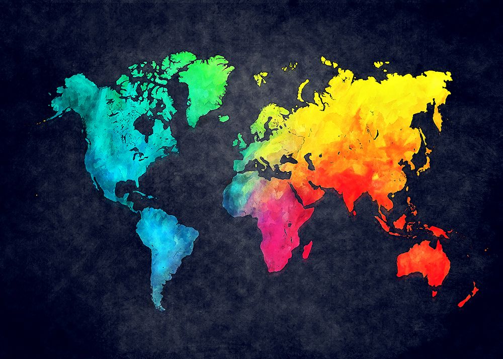 Map of the World (11) art print by Justyna Jaszke for $57.95 CAD