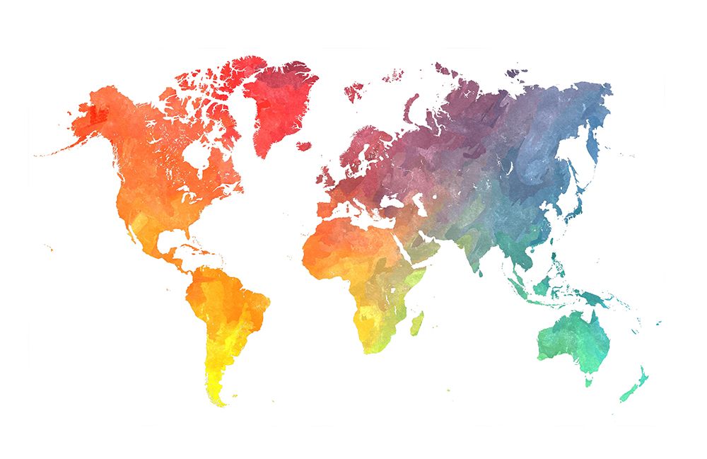 Map of the World (17) art print by Justyna Jaszke for $57.95 CAD
