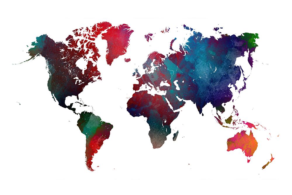 Map of the World (20) art print by Justyna Jaszke for $57.95 CAD
