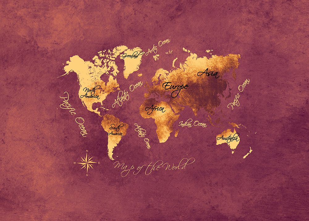 Map of the World (19) art print by Justyna Jaszke for $57.95 CAD