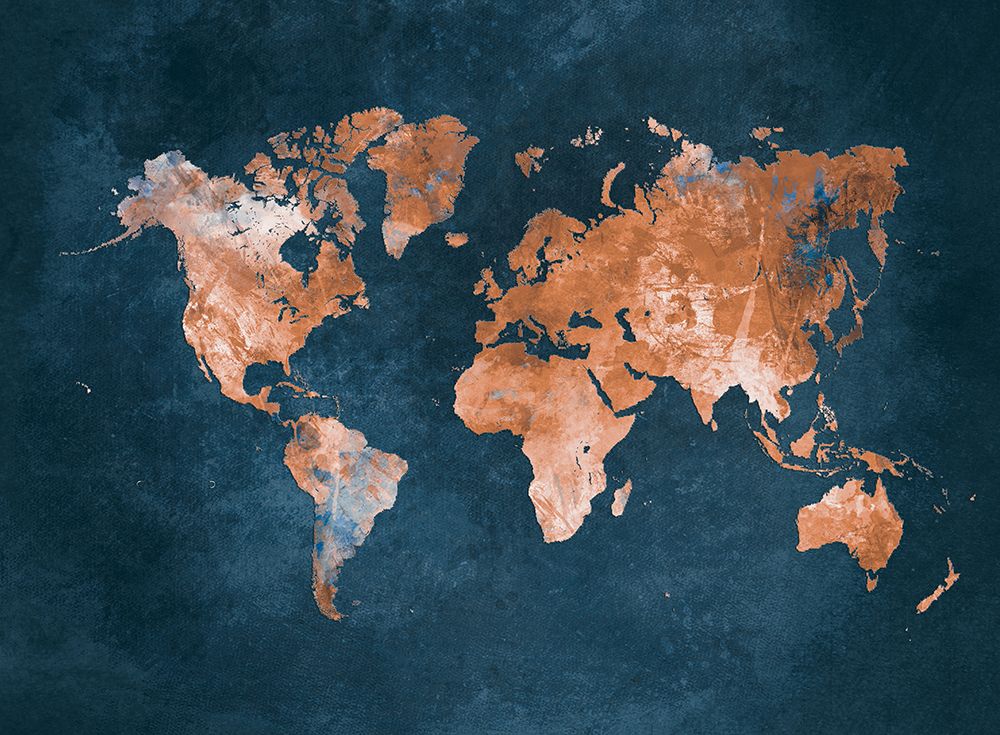 Map of the World (23) art print by Justyna Jaszke for $57.95 CAD