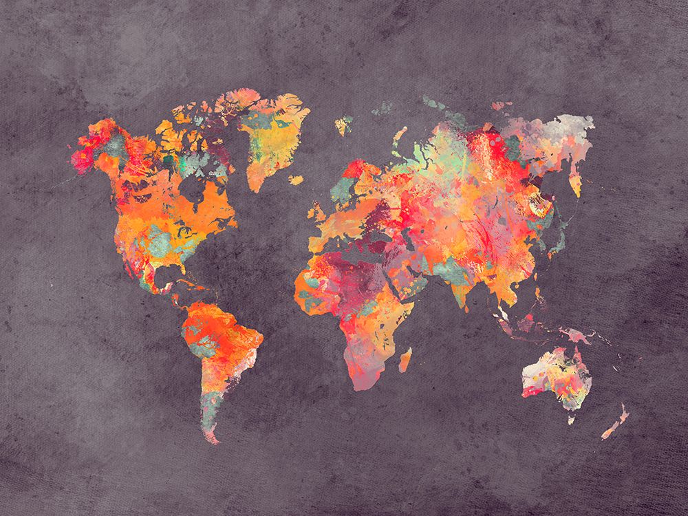 Map of the World (25) art print by Justyna Jaszke for $57.95 CAD