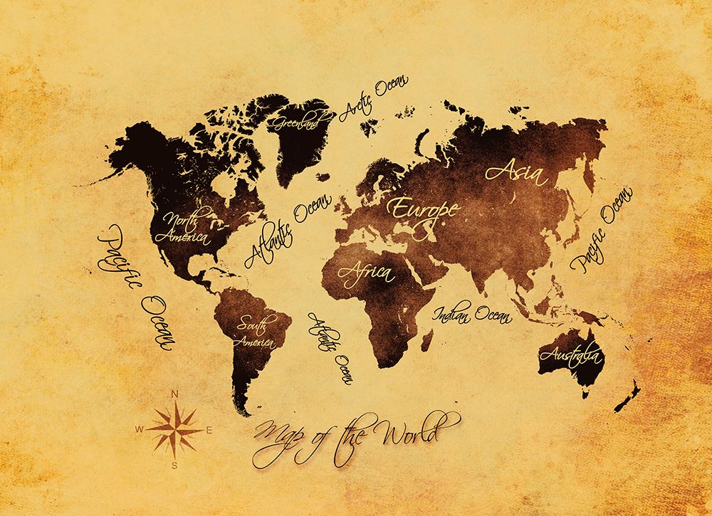 Map of the World (27) art print by Justyna Jaszke for $57.95 CAD