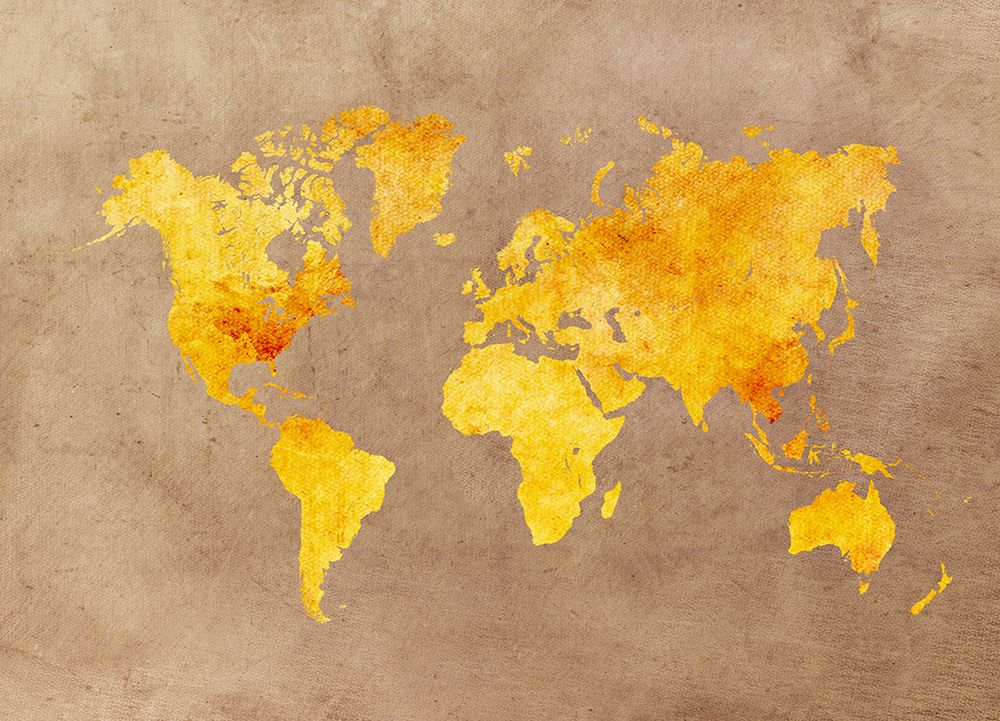 Map of the World (28) art print by Justyna Jaszke for $57.95 CAD